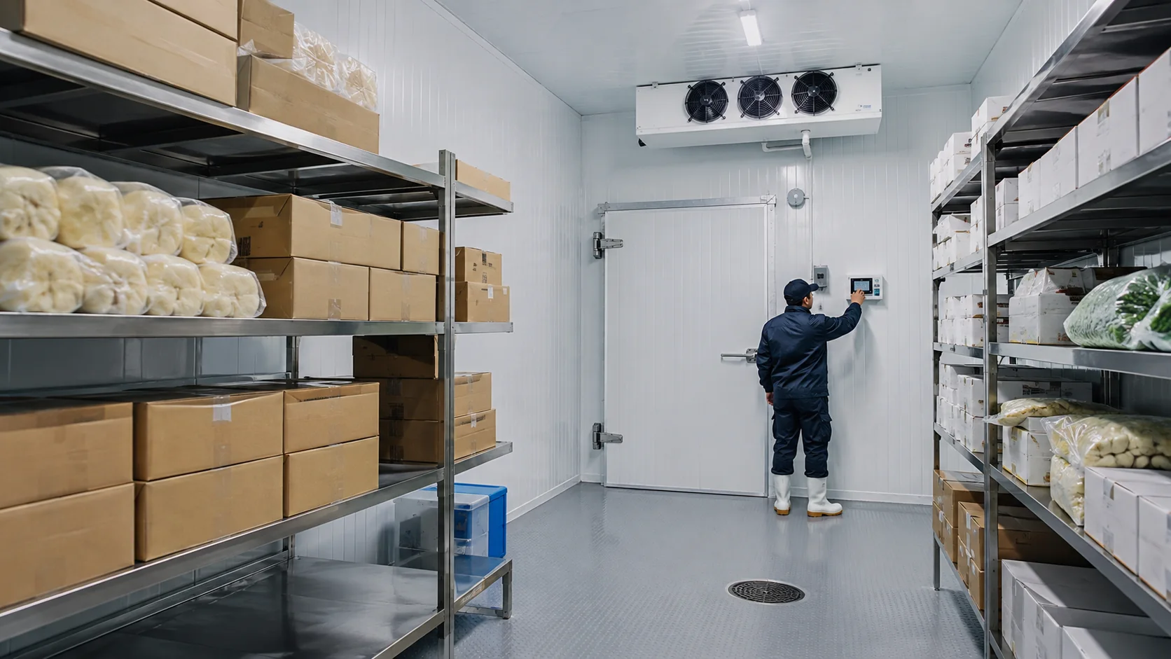 Walk in freezer komersial untuk penyimpanan produk beku